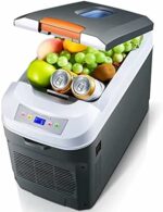 MEWG Car Refrigerator Freezer Provides Compact Storage 20 Quart (22L) Portable Thermoelectric Cooler And Warmer Fridge, Energy Efficient, -28°C-65°C For Home, Dorm (Color : Black, Size : 22L)
