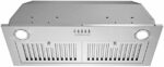 30 In. Insert Range Hood With Push Button Controls 3-speed Fan Led Lights And Permanent Filters In Stainless Steel Silver Etl Listed
